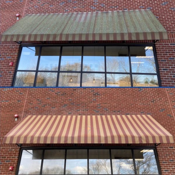 Roof & Awning Cleaning – before and after Roof & Awning Cleaning - before and after
